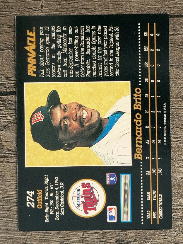 1993 Pinnacle #274 Bernardo Brito