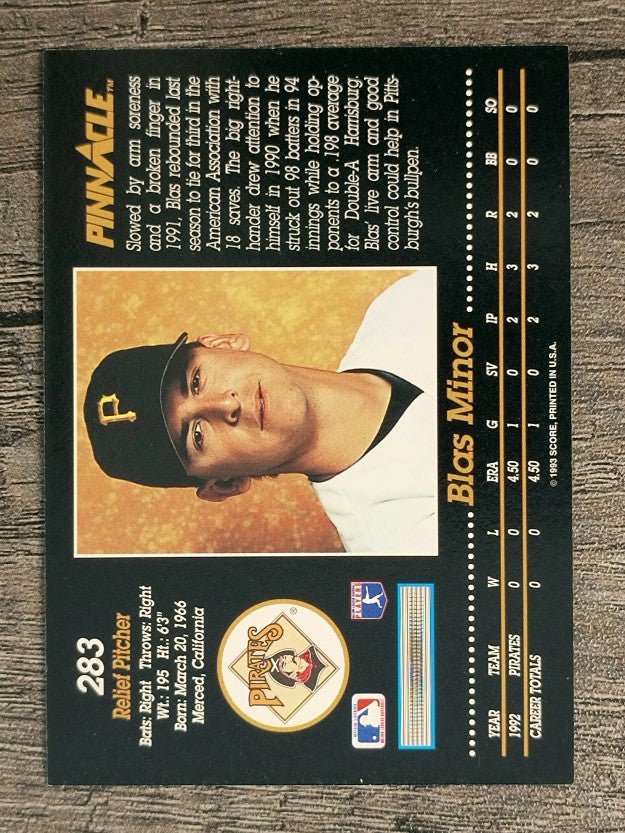 1993 Pinnacle #283 Blas Minor