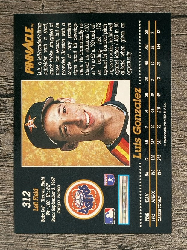 1993 Pinnacle #312 Luis Gonzalez
