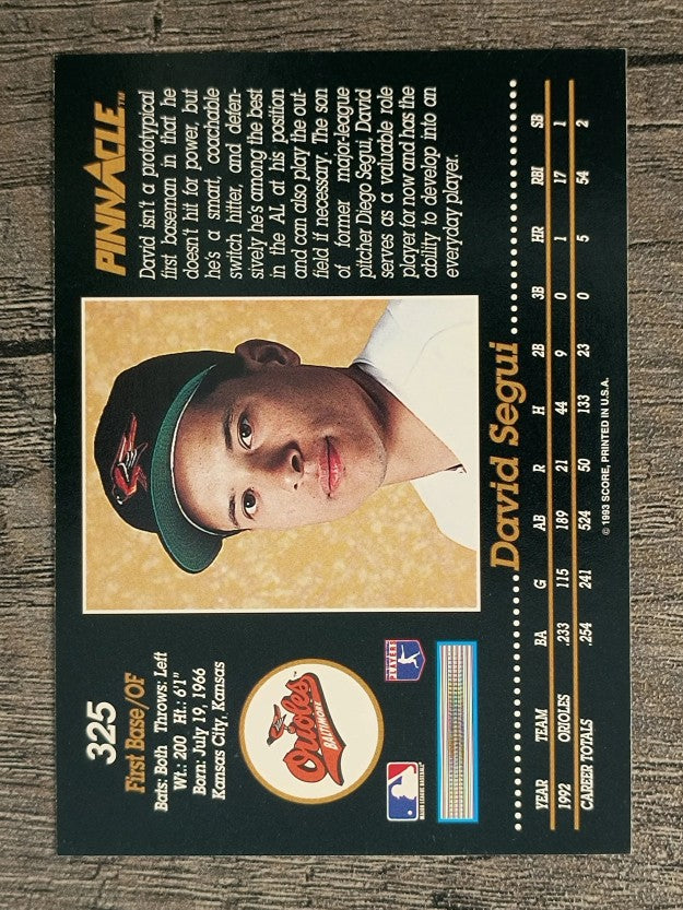 1993 Pinnacle #325 David Segui