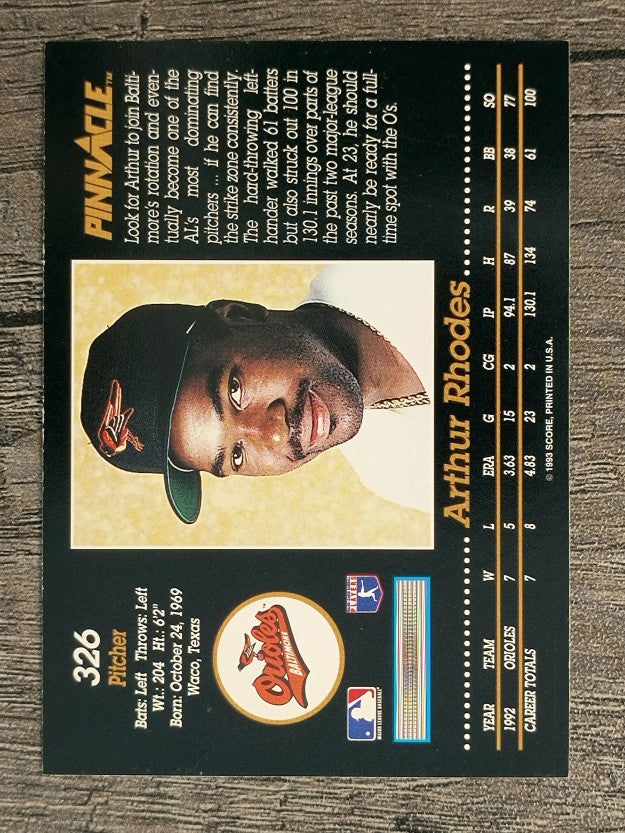 1993 Pinnacle #326 Arthur Rhodes