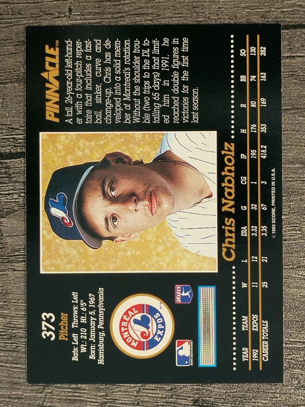 1993 Pinnacle #373 Chris Nabholz