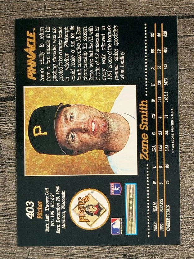 1993 Pinnacle #403 Zane Smith