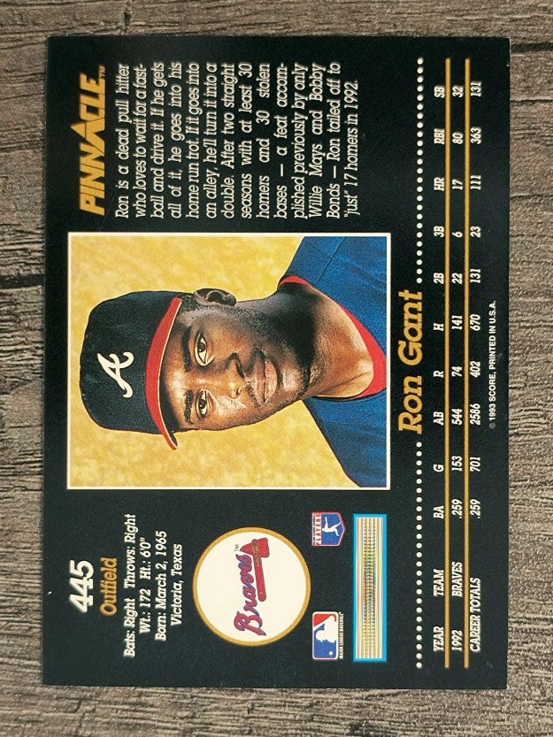 1993 Pinnacle #445 Ron Gant