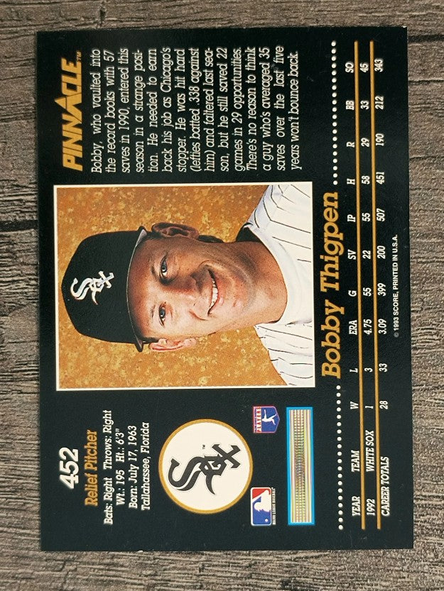 1993 Pinnacle #452 Bobby Thigpen