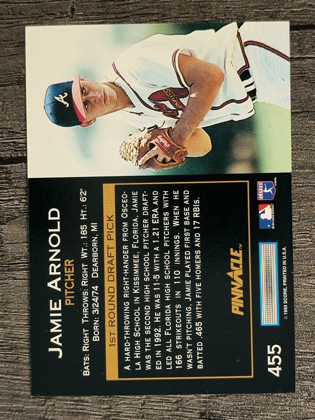 1993 Pinnacle #455 Jamie Arnold RC