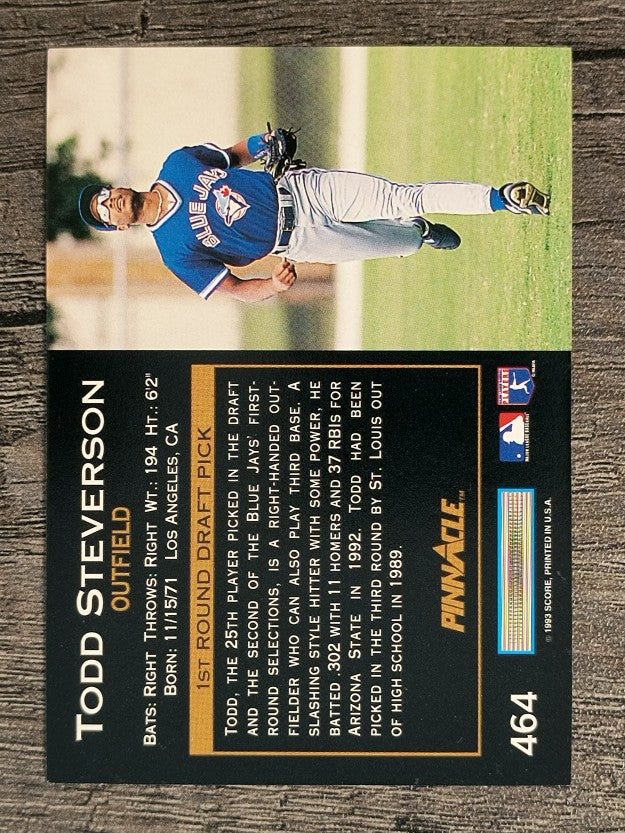 1993 Pinnacle #464 Todd Steverson RC