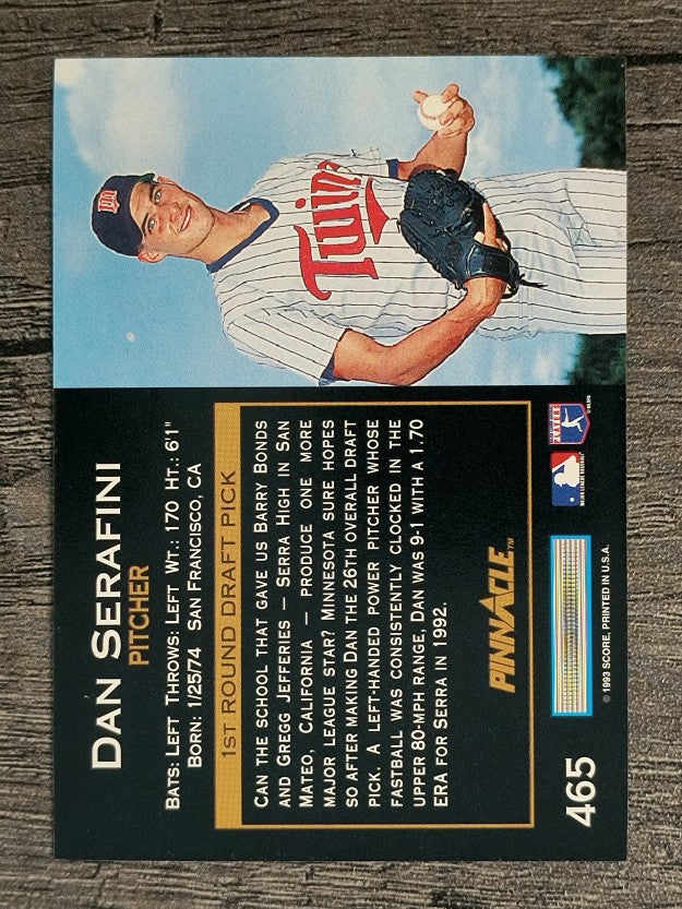 1993 Pinnacle #465 Dan Serafini RC