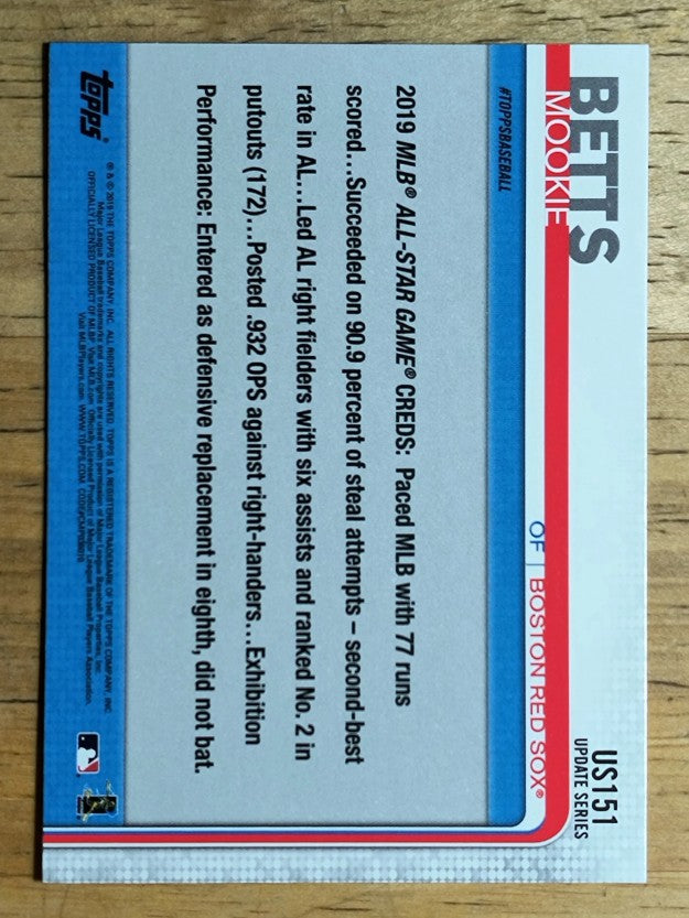 2019 Topps Update #US151 Mookie Betts AS