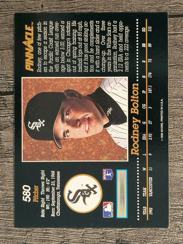 1993 Pinnacle #580 Rodney Bolton
