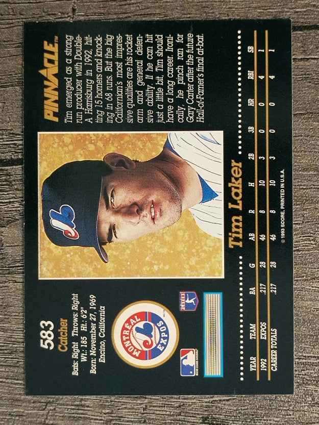 1993 Pinnacle #583 Tim Laker RC