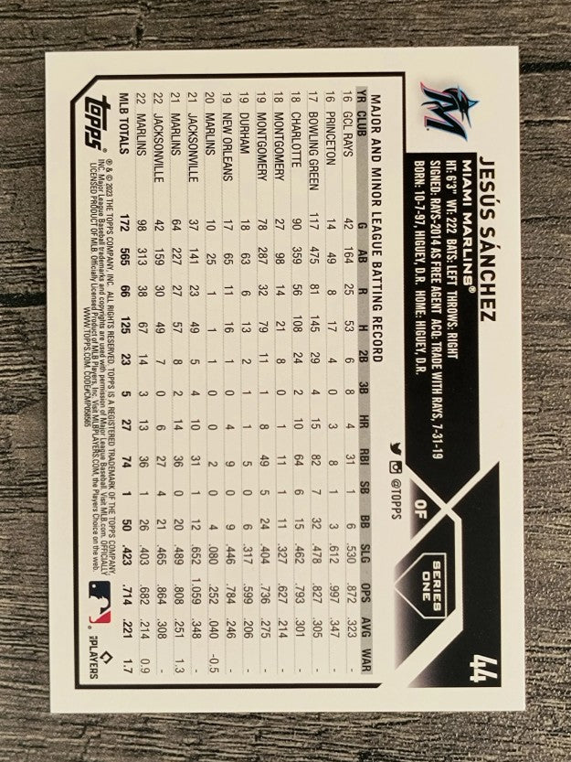 2023 Topps Rainbow Foil #44 Jesus Sanchez