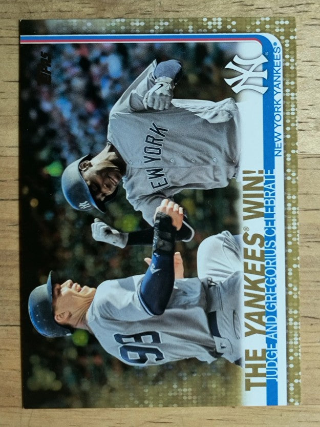 2019 Topps Gold #14 The Yankees Win/Aaron Judge/Didi Gregorius
