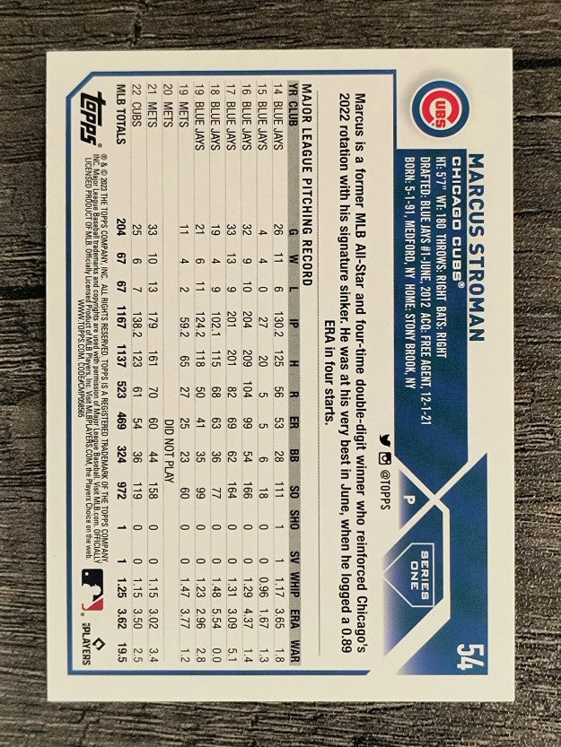 2023 Topps Rainbow Foil #54 Marcus Stroman