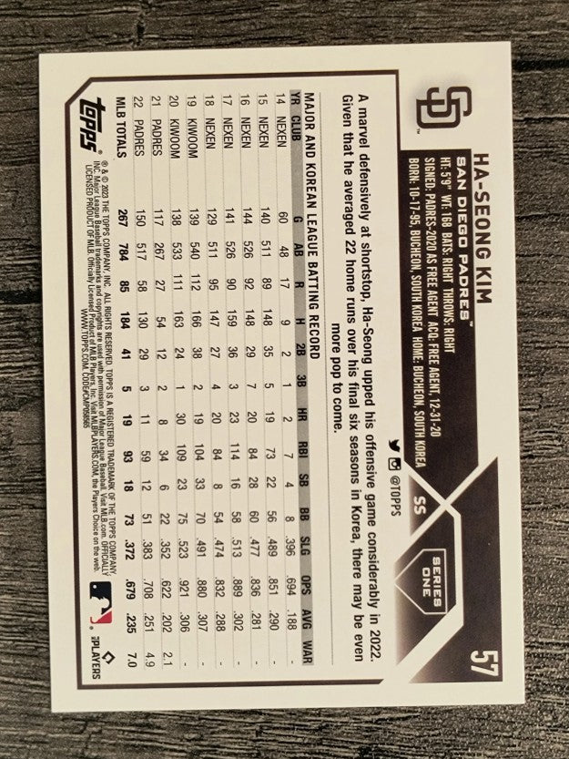 2023 Topps Rainbow Foil #57 Ha-Seong Kim