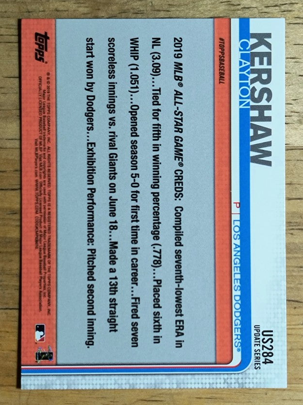2019 Topps Update #US284 Clayton Kershaw AS