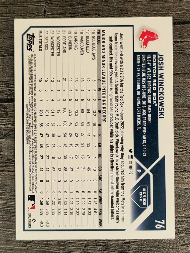2023 Topps Rainbow Foil #76 Josh Winckowski