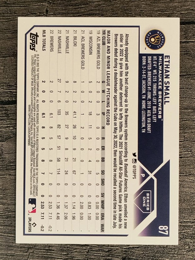 2023 Topps Rainbow Foil #87 Ethan Small