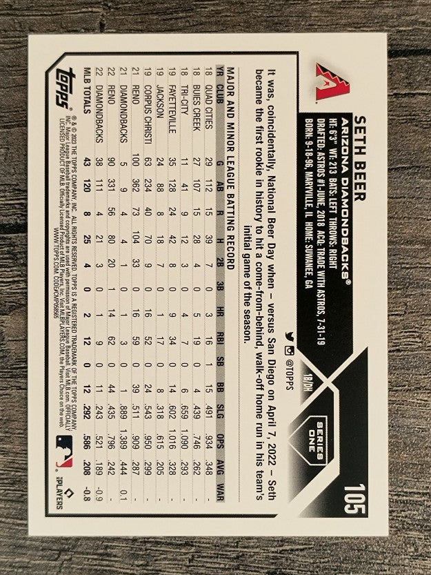 2023 Topps Rainbow Foil #105 Seth Beer