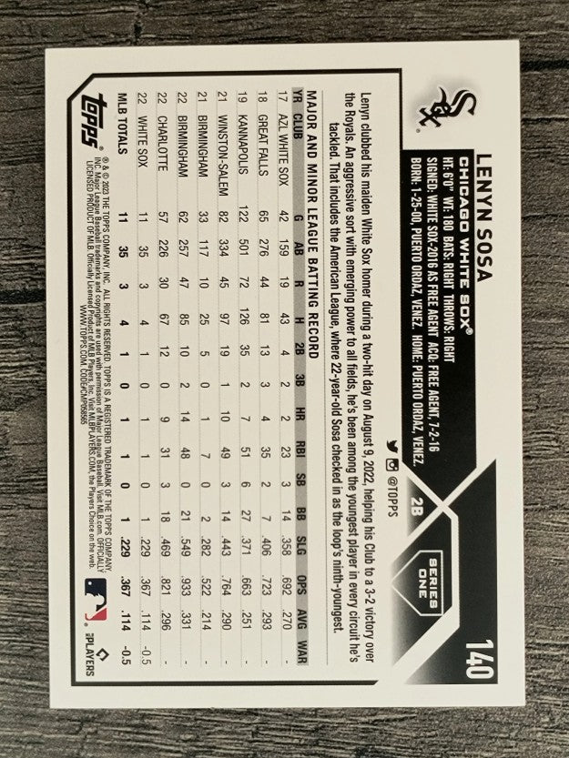 2023 Topps Rainbow Foil #140 Lenyn Sosa