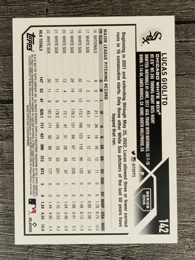 2023 Topps Rainbow Foil #142 Lucas Giolito