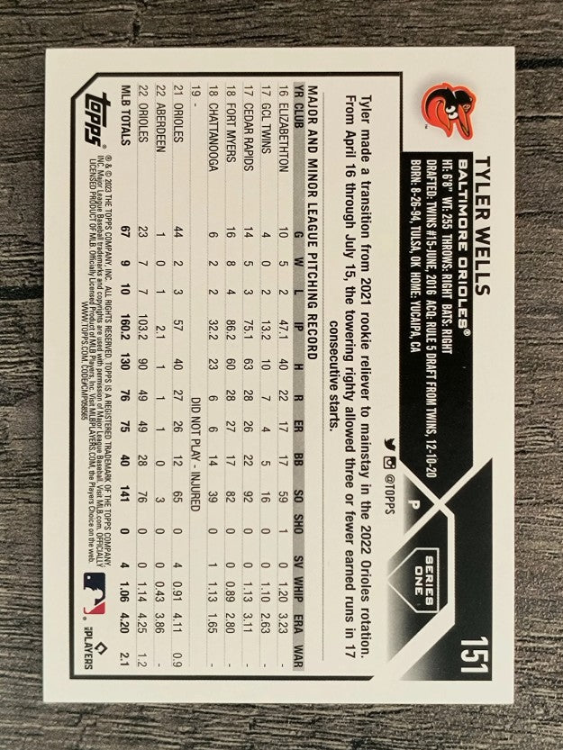 2023 Topps Rainbow Foil #151 Tyler Wells