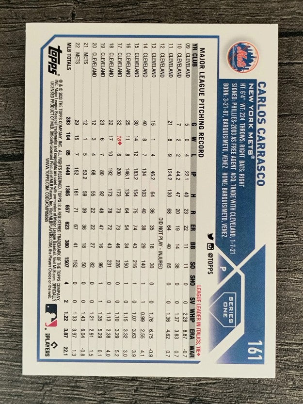 2023 Topps Rainbow Foil #161 Carlos Carrasco