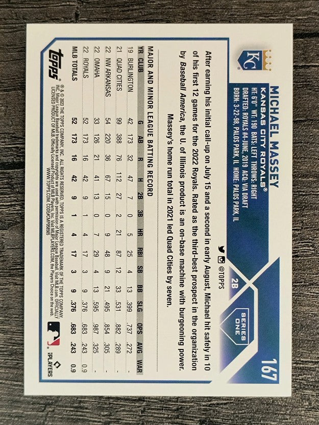 2023 Topps Rainbow Foil #167 Michael Massey