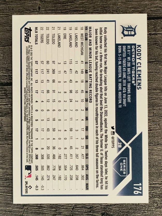 2023 Topps Rainbow Foil #176 Kody Clemens