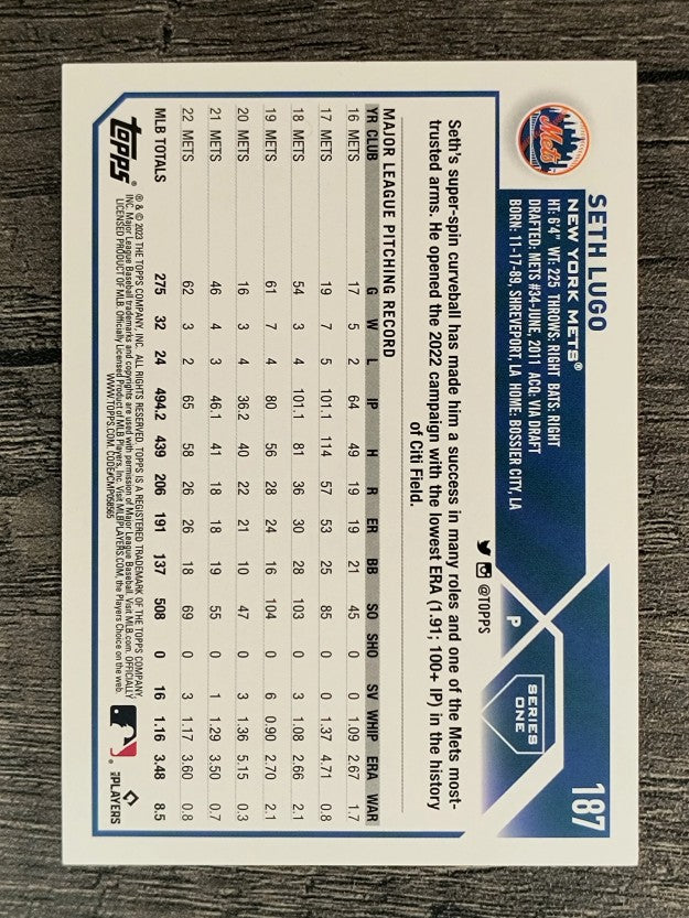 2023 Topps Rainbow Foil #187 Seth Lugo (NM)