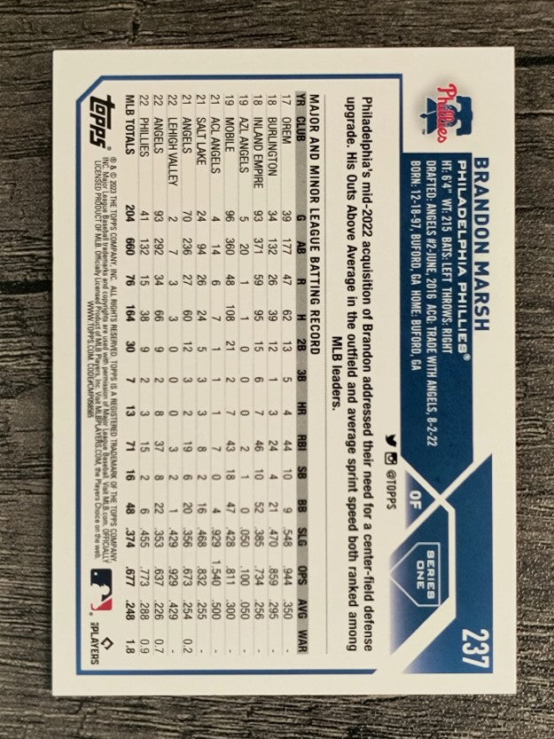 2023 Topps Rainbow Foil #237 Brandon Marsh