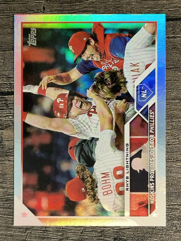 2023 Topps Rainbow Foil #248 Rhys Lightning/Rhys Hoskins/Alec Bohm/Mickey Moniak