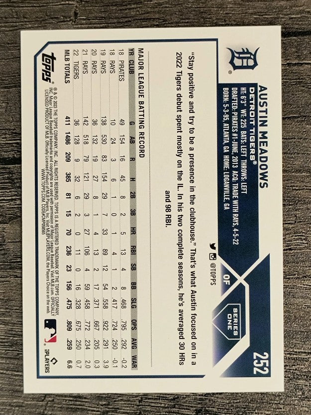 2023 Topps Rainbow Foil #252 Austin Meadows
