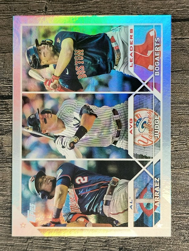 2023 Topps Rainbow Foil #289 Luis Arraez/Aaron Judge/Xander Bogaerts LL