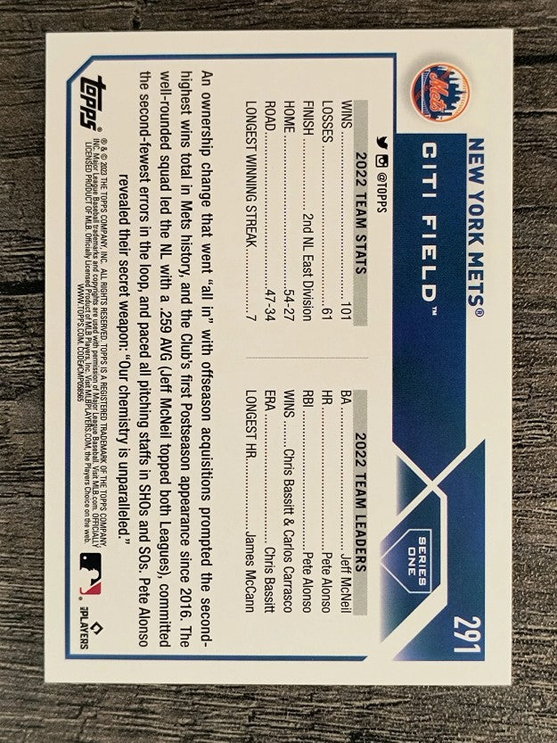 2023 Topps Rainbow Foil #291 New York Mets