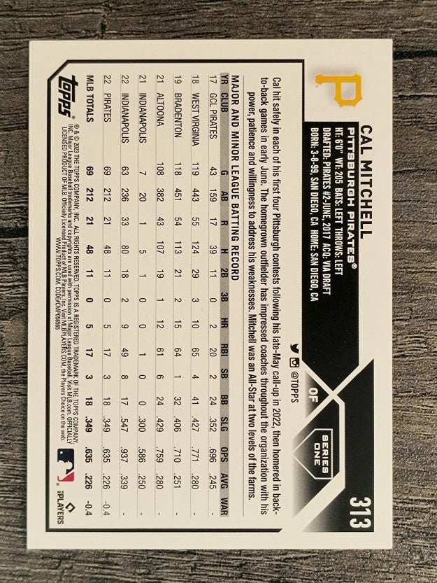 2023 Topps Rainbow Foil #313 Cal Mitchell