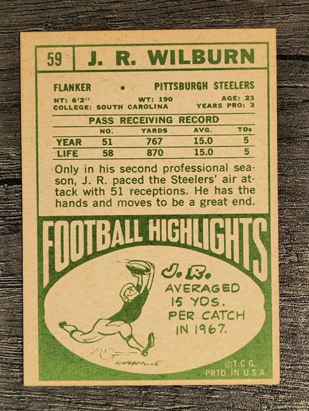 1968 Topps #59 J.R. Wilburn RC (EX)