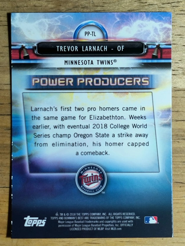 2018 Bowman's Best Power Producers Refractors #PPTL Trevor Larnach