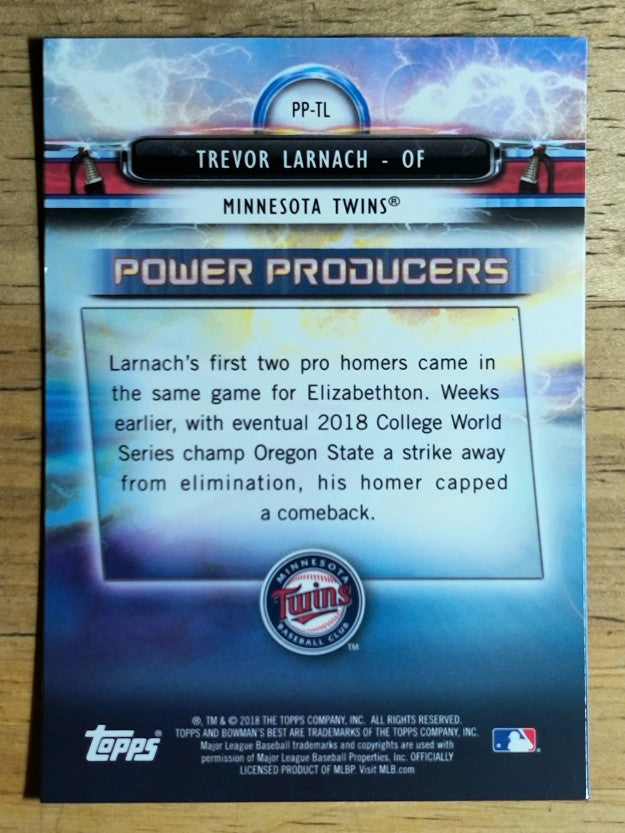 2018 Bowman's Best Power Producers Refractors #PPTL Trevor Larnach