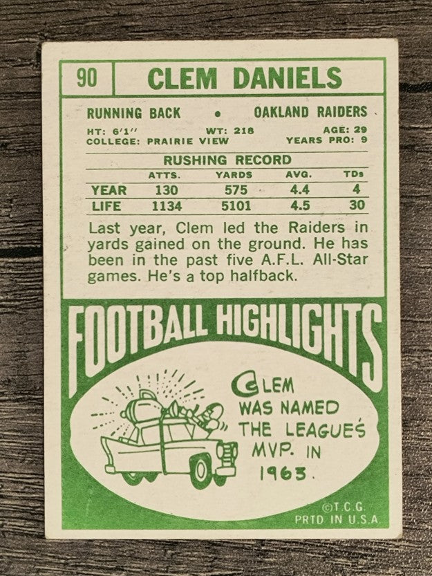 1968 Topps #90 Clem Daniels (EX)