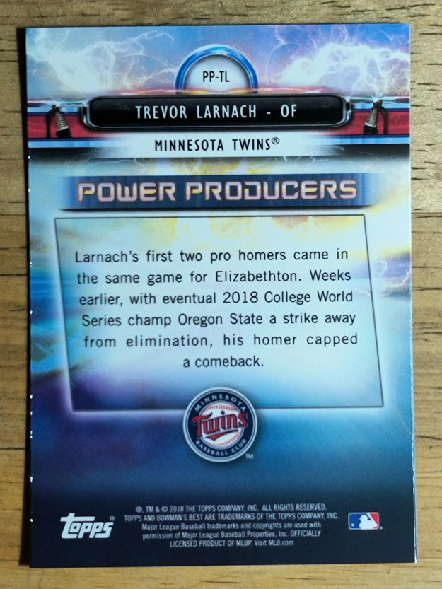 2018 Bowman's Best Power Producers Refractors #PPTL Trevor Larnach
