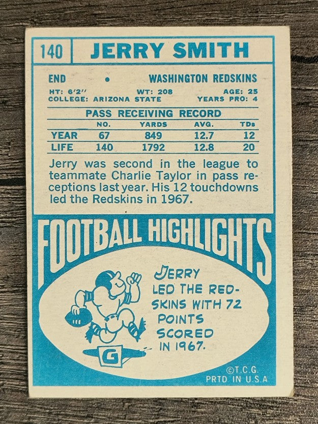 1968 Topps #140 Jerry Smith (VGEX)