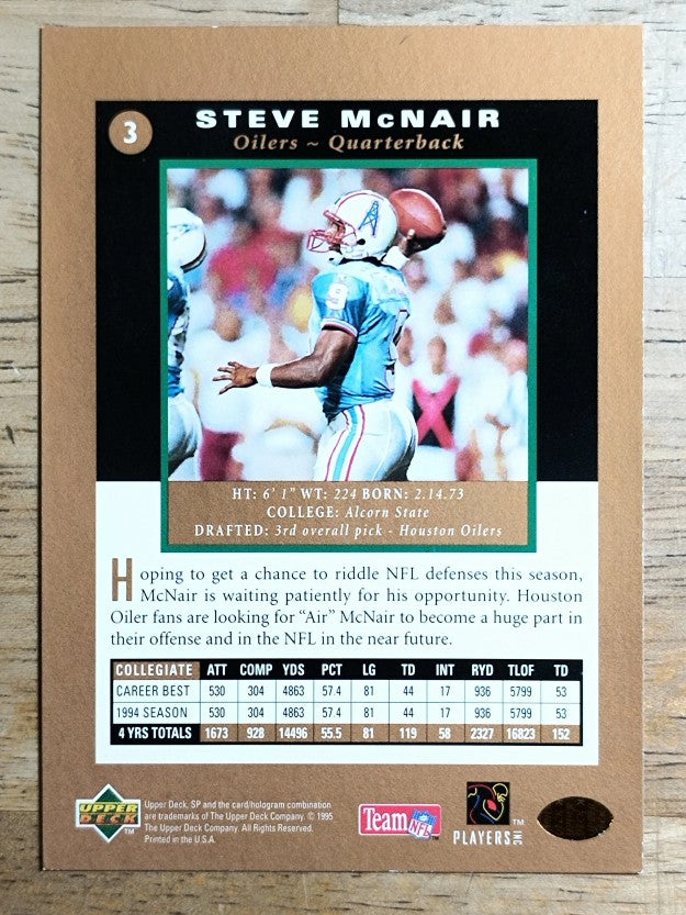 1995 SP #3 Steve McNair RC