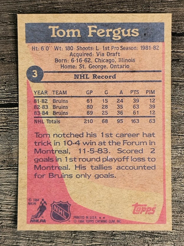 1984-85 Topps #3 Tom Fergus