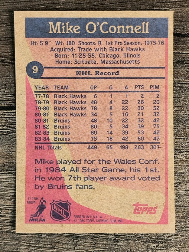 1984-85 Topps #9 Mike O'Connell