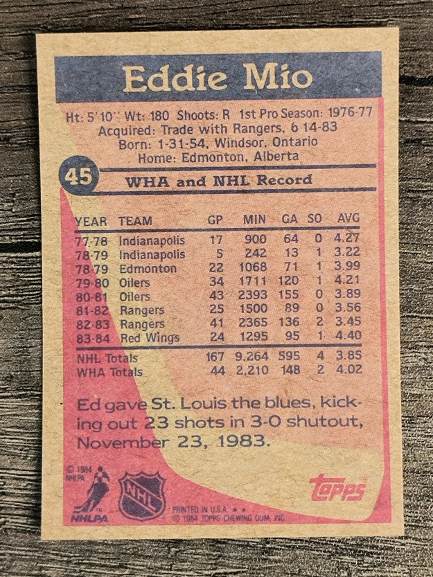 1984-85 Topps #45 Eddie Mio SP