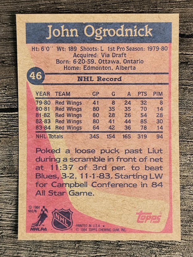 1984-85 Topps #46 John Ogrodnick