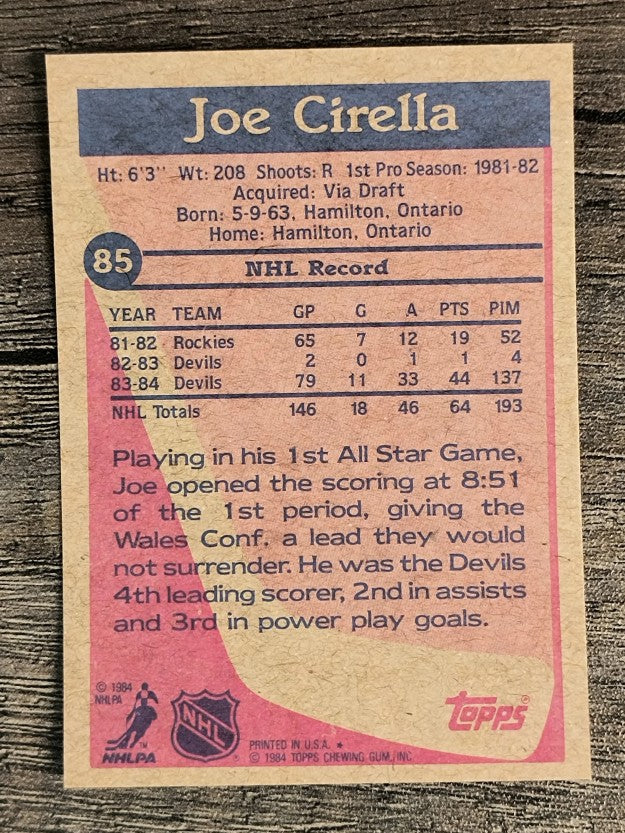 1984-85 Topps #85 Joe Cirella