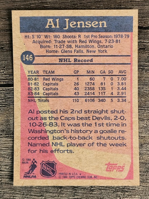 1984-85 Topps #146 Al Jensen