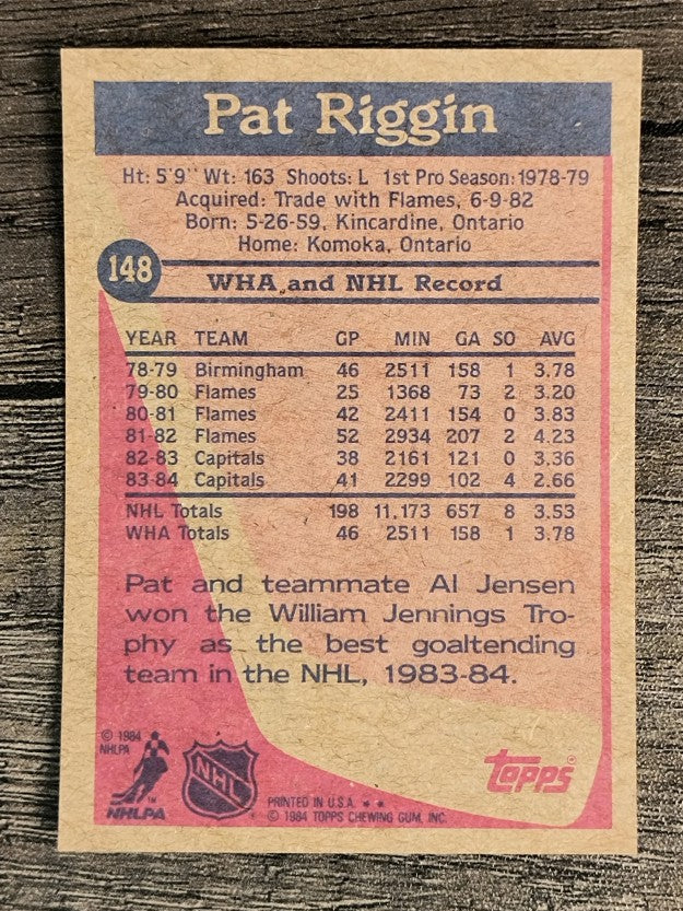 1984-85 Topps #148 Pat Riggin